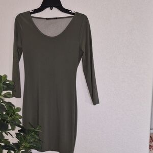 Symphony Long Sleeve Khaki Dress